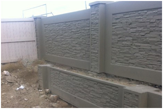 DDS Retaining Wall 900mm high with 2.4m Sound Wall